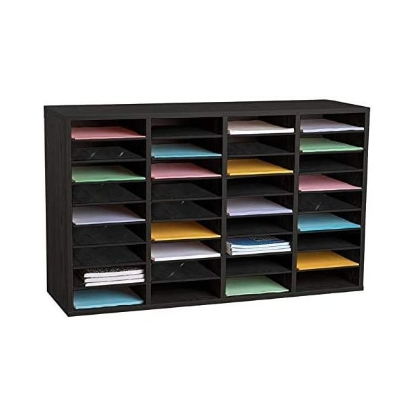 Adiroffice Black, MDF Wood, 11.8 in W, 23.9 in L, 39.3 in D ADI500-36-BLK-MK - main